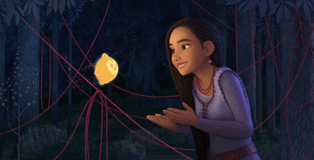 Animated image of a character and her hands out