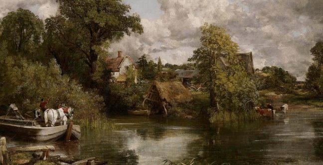 A painting of a river by Turner and Constable.